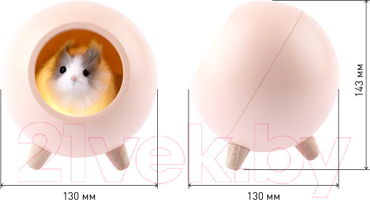 Изображение товара Ночник ЭРА NLED-468-1W-P / Б0052816 (розовый)