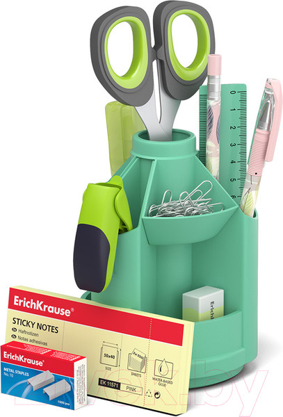 Настольный набор Erich Krause Mini Desk Powder / 55634 (оливковый) — фото 5
