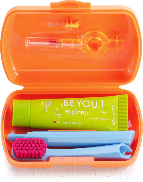 Изображение товара Набор для ухода за полостью рта Curaprox Be You Travel Set Orange