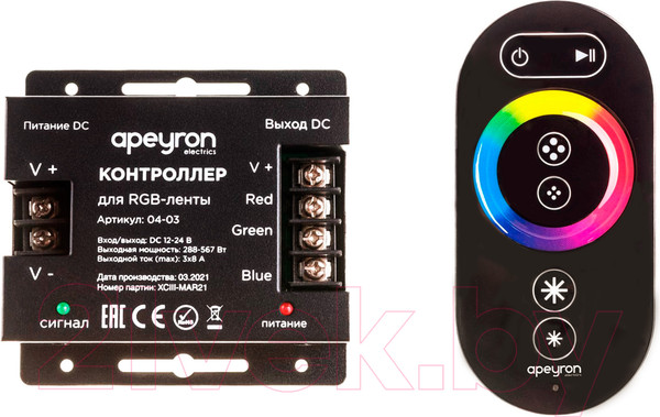 Изображение товара Контроллер для светодиодной ленты Apeyron Electrics 04-03