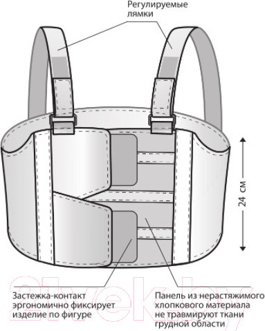 Изображение товара Корсет ортопедический грудопоясничный Польза Мужской 0117 тип 324-I (р.1)
