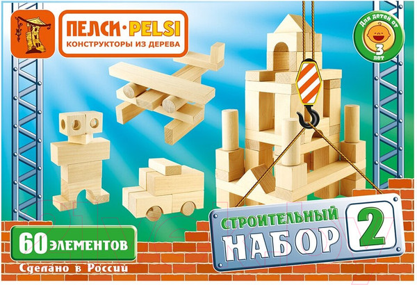 Изображение товара Конструктор Pelsi Строительный набор №2 / И627 (60эл)