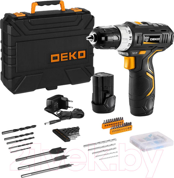 Изображение товара Аккумуляторная дрель-шуруповерт Deko GCD12DU3 / 063-4148