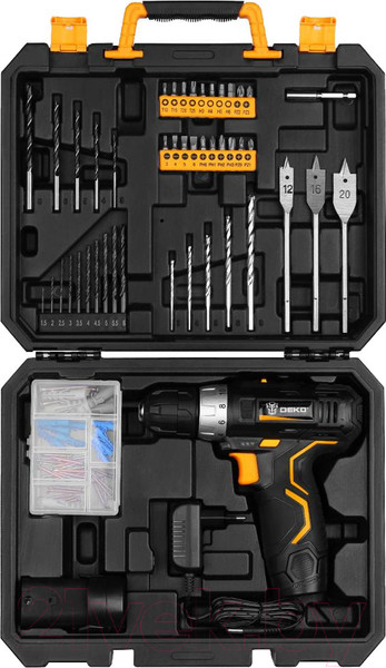 Изображение товара Аккумуляторная дрель-шуруповерт Deko GCD12DU3 / 063-4148