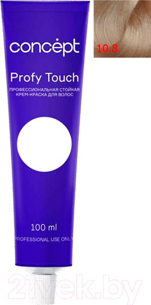 Изображение товара Крем-краска для волос Concept Profy Touch Стойкая 10.8 (100мл, очень светлый серебристо-жемчужный )