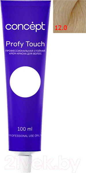 Изображение товара Крем-краска для волос Concept Profy Touch Стойкая 12.0 (100мл, экстрасветлый блондин)