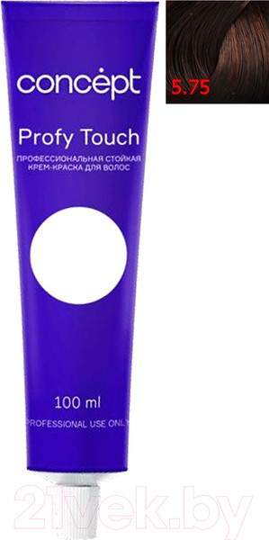 Изображение товара Крем-краска для волос Concept Profy Touch Стойкая 5.75 (100мл, интенсивный темно-коричневый)