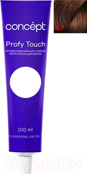 Изображение товара Крем-краска для волос Concept Profy Touch Стойкая 6.7 (100мл, шоколад)