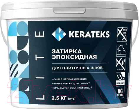 Изображение товара Фуга эпоксидная Kerateks Lite С50 (2.5кг, хамелеон)