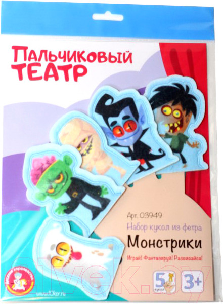 Изображение товара Пальчиковый кукольный театр Десятое королевство Монстрики / 03949
