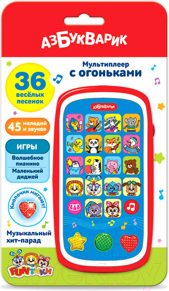 Изображение товара Развивающая игрушка Азбукварик Музыкальный хит-парад с огоньками / 3031