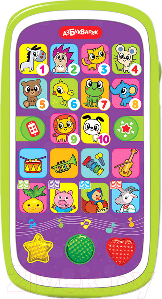 Изображение товара Развивающая игрушка Азбукварик Веселые песенки и сказки с огоньками / 3032