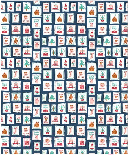 Изображение товара Скатерть JoyArty Новогодние почтовые марки / tc_290619 (180x145)