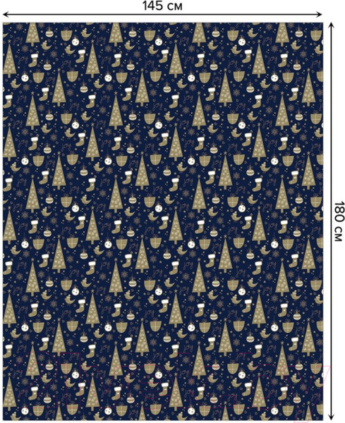 Изображение товара Скатерть JoyArty Новогодний паттерн / tc_290624 (180x145)