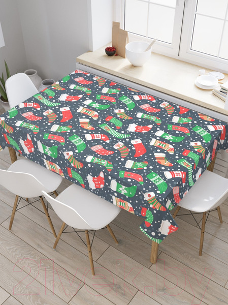 Изображение товара Скатерть JoyArty Носочки для праздничных сладостей / tc_290632 (180x145)