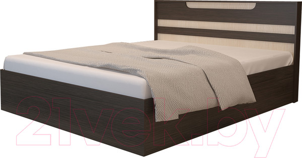 Изображение товара Каркас кровати Горизонт Мебель Комби Юнона 1.6м (венге/дуб)