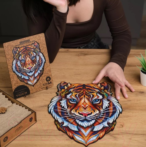 Изображение товара Пазл Unidragon Милый тигр / 6726 (104эл)