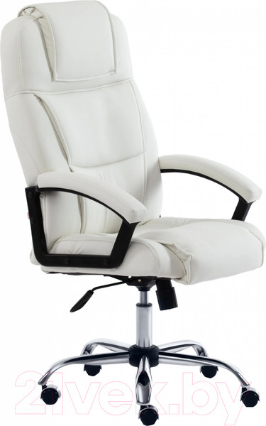 Изображение товара Кресло офисное Tetchair Bergamo кожзам (хром/белый 36-01)