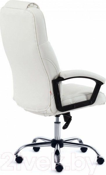 Изображение товара Кресло офисное Tetchair Bergamo кожзам (хром/белый 36-01)