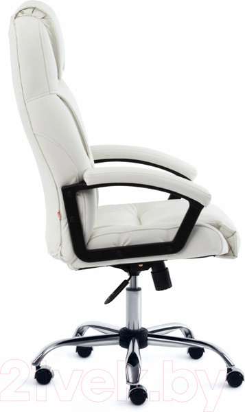 Изображение товара Кресло офисное Tetchair Bergamo кожзам (хром/белый 36-01)