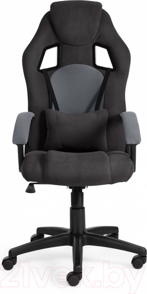 Изображение товара Кресло геймерское Tetchair Driver флок/ткань (черный/серый)