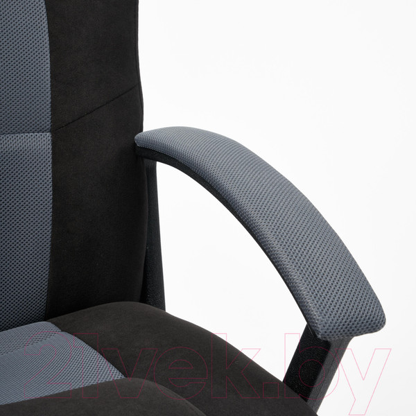 Изображение товара Кресло геймерское Tetchair Driver флок/ткань (черный/серый)