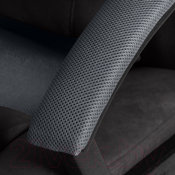 Изображение товара Кресло геймерское Tetchair Driver флок/ткань (черный/серый)