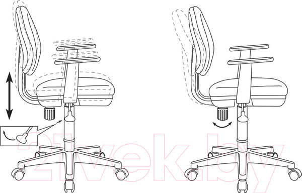 Изображение товара Кресло детское Бюрократ CH-W 356AXSN (фиолетовый Sticks 08/пластик белый)