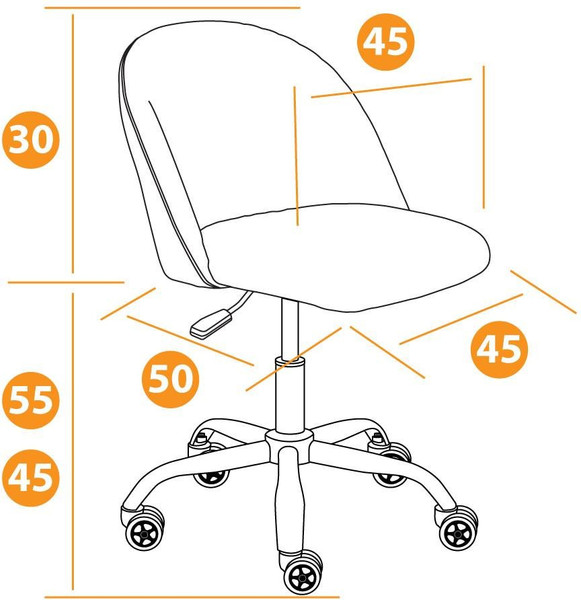 Изображение товара Кресло офисное Tetchair Melody флок (молочный)