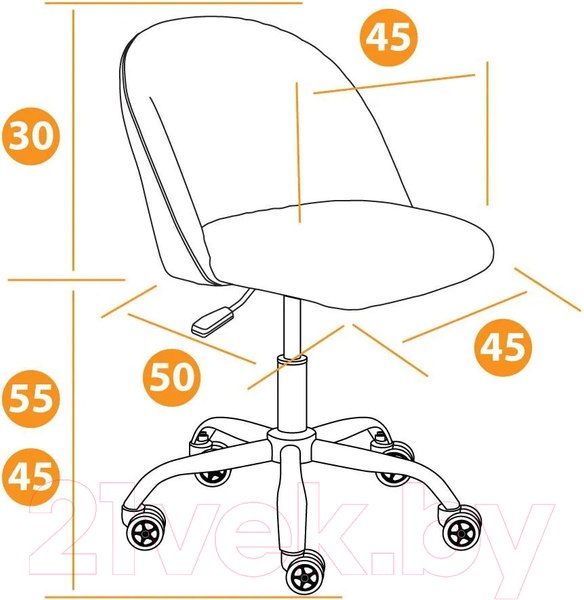 Изображение товара Кресло офисное Tetchair Melody флок (молочный)
