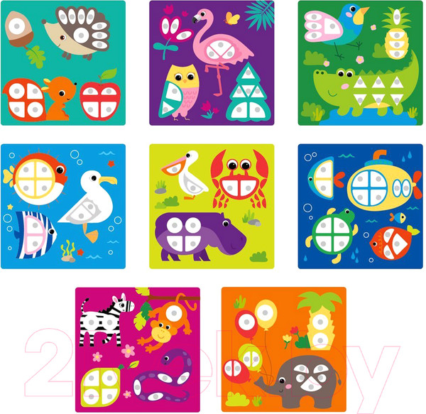 Изображение товара Развивающая игра On Time Мозаика Веселая геометрия / 45057