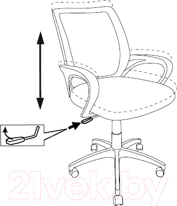 Изображение товара Кресло офисное Бюрократ CH-695NLTSL (черный TW-01 TW-11/хром)