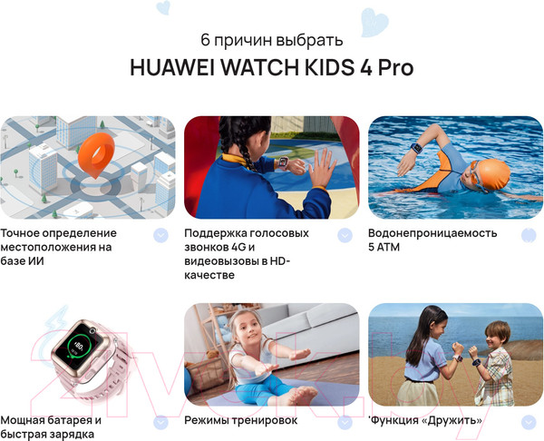 Изображение товара Умные часы детские Huawei Watch Kids 4 Pro Model ASN-AL10 Pink