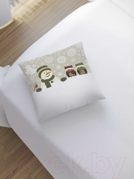 Изображение товара Наволочка декоративная JoyArty Веселая зима / sl_20291