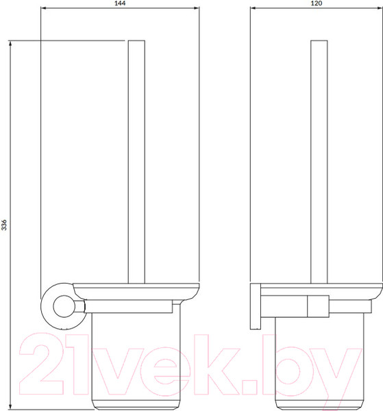 Изображение товара Ершик для унитаза Omnires MP60620GR