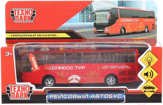 Изображение товара Автобус игрушечный Технопарк Рейсовый / 80136L-R