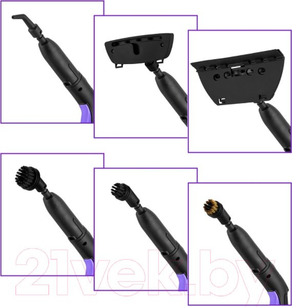 Изображение товара Пароочиститель Kitfort KT-9104-1 (черный/фиолетовый)