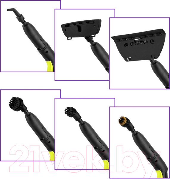 Изображение товара Пароочиститель Kitfort KT-9104-2 (черный/салатовый)
