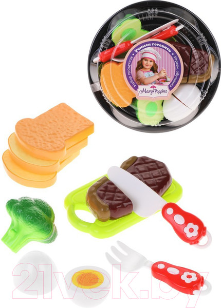 Изображение товара Набор игрушечных продуктов Mary Poppins Учимся готовить. Отбивная с овощами / 453284