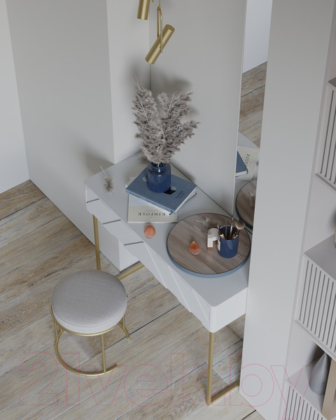 Изображение товара Консольный столик Shtabe Elifa 8011 (RAL 9003/RAL 9003/черный)