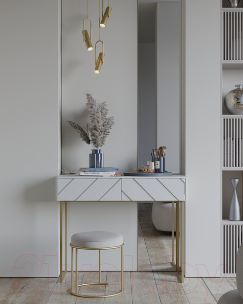 Изображение товара Консольный столик Shtabe Elifa 8011 (RAL 9003/RAL 9003/черный)