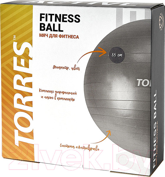 Изображение товара Гимнастический мяч Torres AL121185BK (темно-серый)