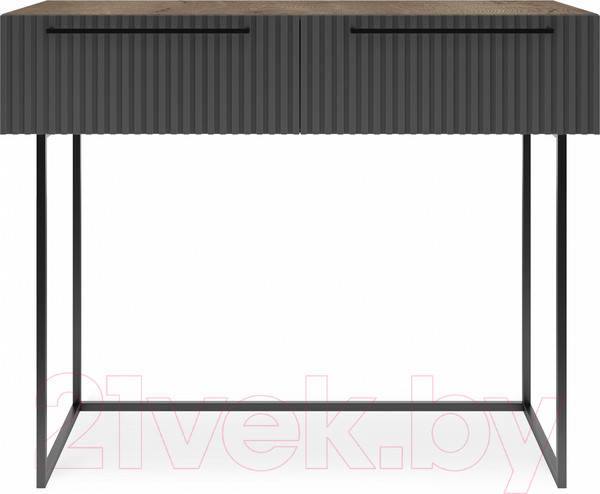 Изображение товара Туалетный столик Shtabe Gross 6111 эко (графит/черный/ручка черная)