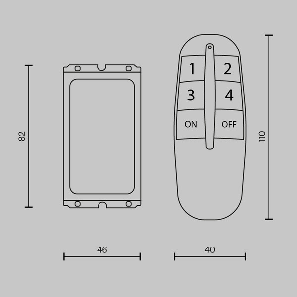 Изображение товара Пульт для светильника Maytoni MRC004B (черный)