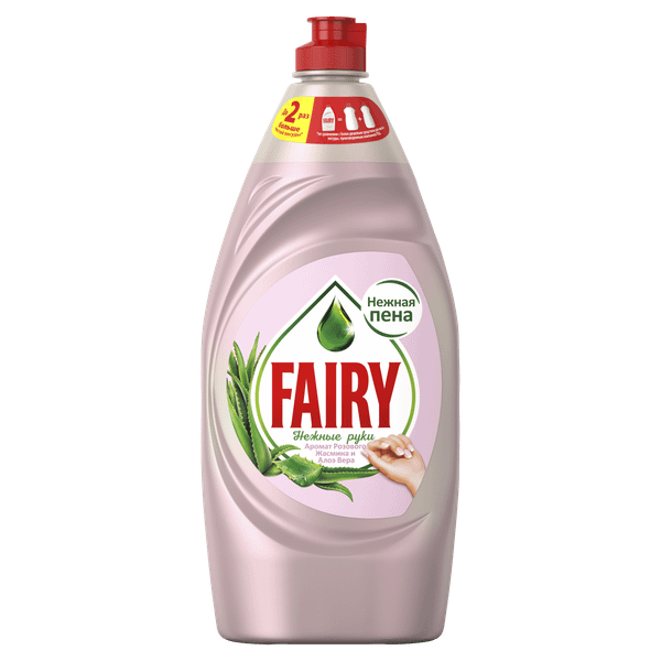 Изображение товара Средство для мытья посуды Fairy Нежные руки. Розовый жасмин и алоэ вера (900мл)