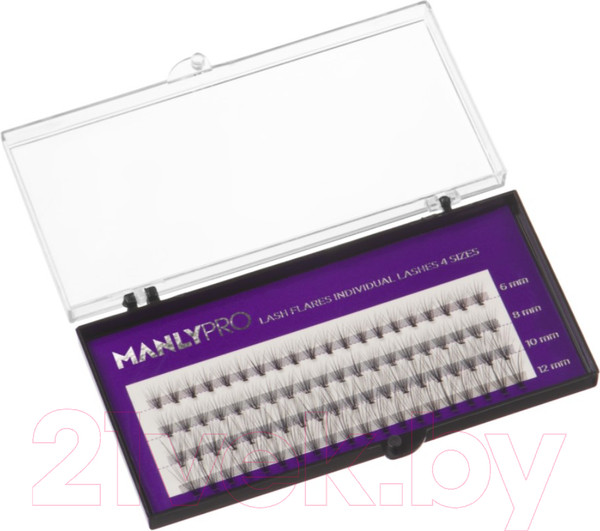 Изображение товара Накладные ресницы пучковые Manly PRO Шелк 6, 8, 10, 12мм / РП06