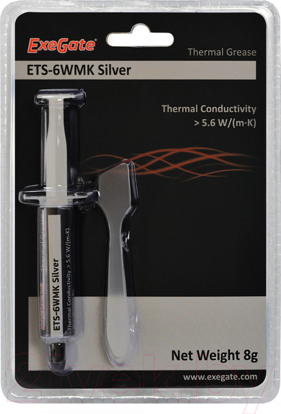 Изображение товара Термопаста ExeGate ETS-6WMK Silver (8г)