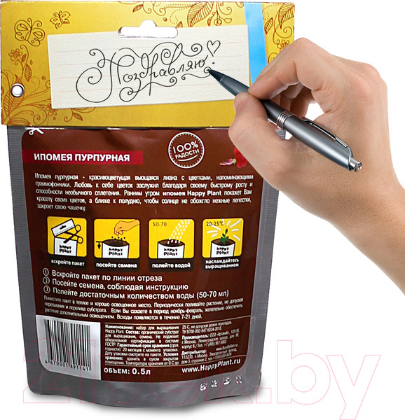 Изображение товара Набор для выращивания растений Happy Plant Бальзамин милашка / hpn-31