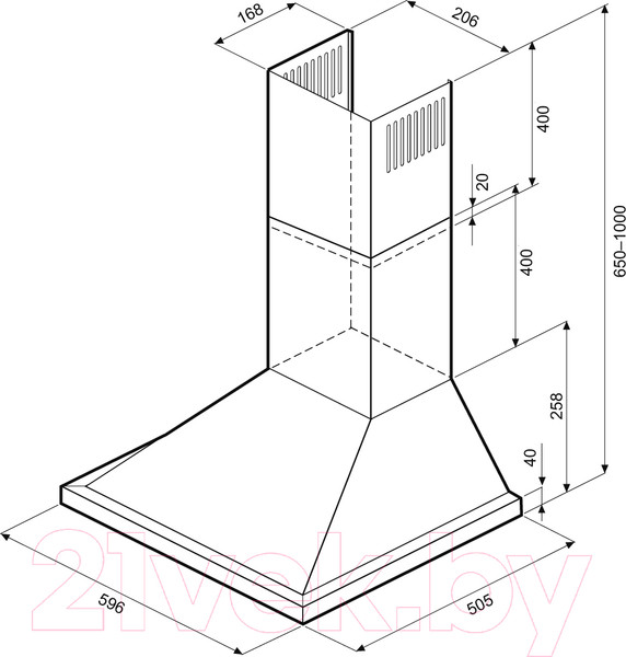 Изображение товара Вытяжка купольная Krona Bella Retro 600 Black PB / КА-00001967