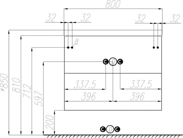 Изображение товара Тумба под умывальник Акватон Амели 80 (1A262401AE7A0)